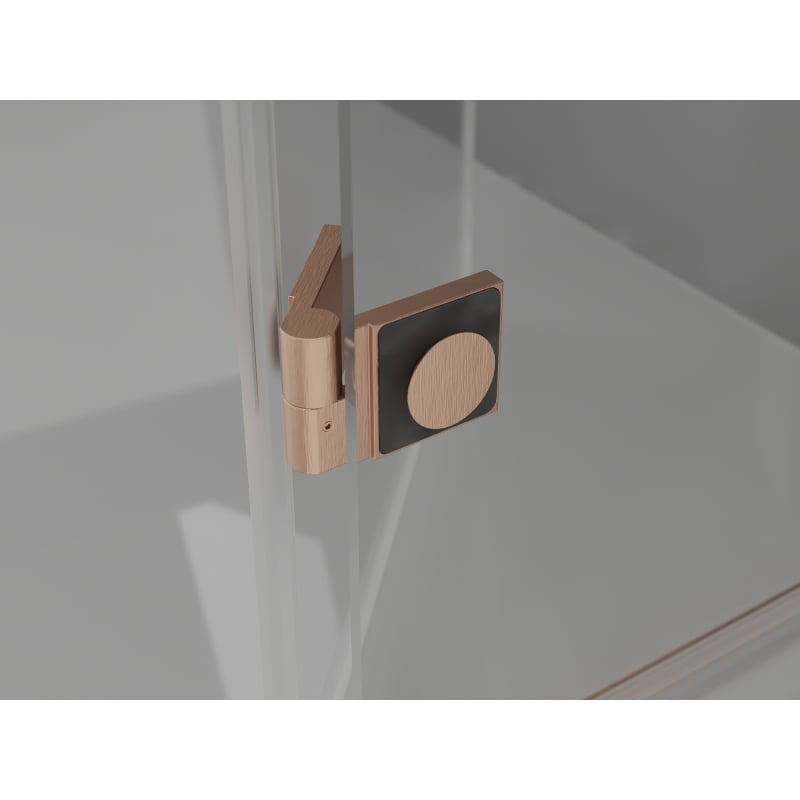 Mexen Lunar porte de douche pivotante gauche 110 cm, transparent, cuivre brossé - 834-110-000-65-00-L