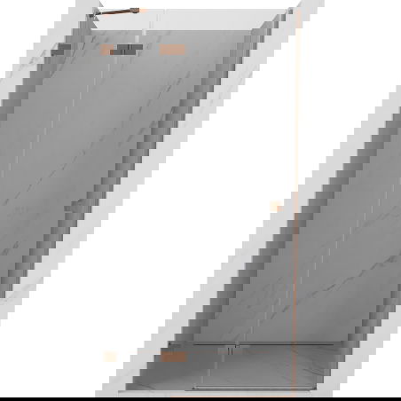 Mexen Lunar porte de douche pivotante gauche 115 cm, transparent, cuivre brossé - 834-115-000-65-00-L