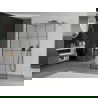 Mexen Kioto paroi de douche autoportante 110 x 200 cm, transparent/Design noir 8 mm, Noir - 800-110-002-70-77