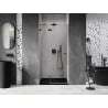 Mexen Lunar porte de douche pivotante gauche 75 cm, transparent, gris canon brossé - 834-075-000-66-00-L