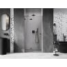 Mexen Lunar porte de douche pivotante gauche 75 cm, transparent, gris canon brossé - 834-075-000-66-00-L