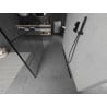 Mexen Kioto paroi de douche autoportante 130 x 200 cm, grille noire 8 mm, noir - 800-130-002-70-77
