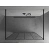 Mexen Kioto paroi de douche autoportante 130 x 200 cm, grille noire 8 mm, noir - 800-130-002-70-77