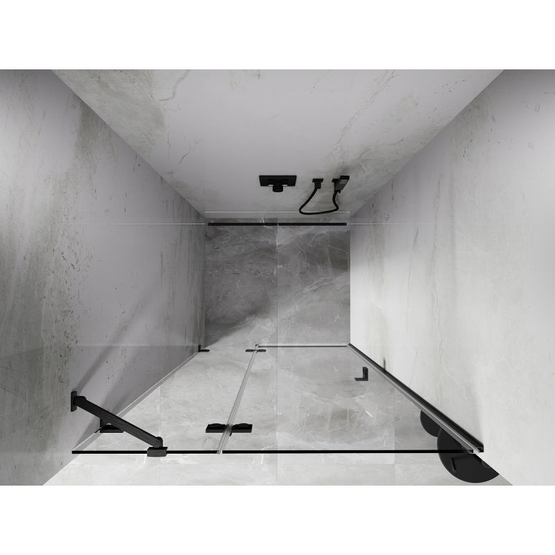 Mexen Lunar portes de douche pivotantes gauche 110 cm, transparent, gris canon brossé - 834-110-000-66-00-L