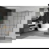 Mexen Kioto paroi de douche autoportante 100 x 200 cm, transparent/Design noir 8 mm, Chrome - 800-100-002-01-78
