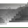 Mexen Kioto paroi de douche autoportante 100 x 200 cm, transparent/Design noir 8 mm, Chrome - 800-100-002-01-78