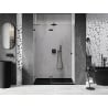 Mexen Lunar porte de douche pivotante gauche 140 cm, transparent, gris canon brossé - 834-140-000-66-00-L