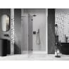 Mexen Lunar porte de douche pivotante gauche 140 cm, transparent, gris canon brossé - 834-140-000-66-00-L