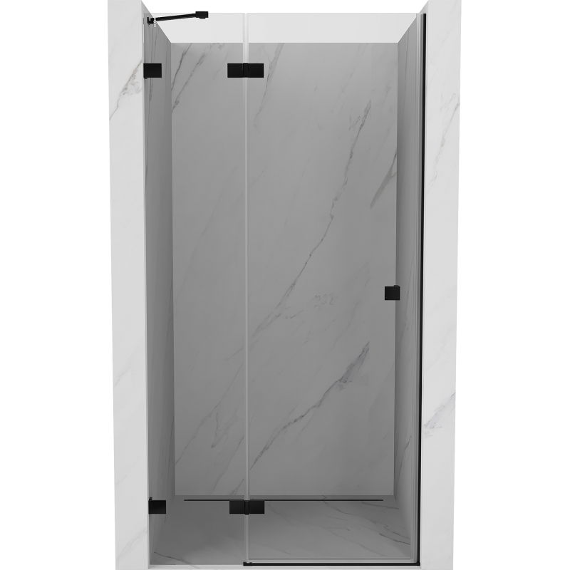 Mexen Lunar porte de douche à charnière gauche 75 cm, transparent, noir - 834-075-000-70-00-L