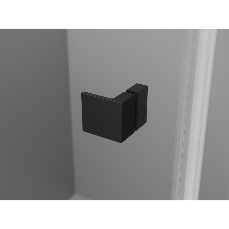 Mexen Lunar porte de douche pivotante gauche 80 cm, transparent, noir - 834-080-000-70-00-L