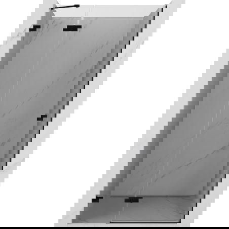 Mexen Lunar porte de douche battante gauche 115 cm, transparentes, noires - 834-115-000-70-00-L