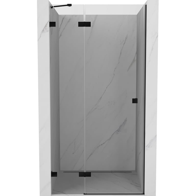 Mexen Lunar portes de douche battantes à gauche 120 cm, transparentes, noires - 834-120-000-70-00-L