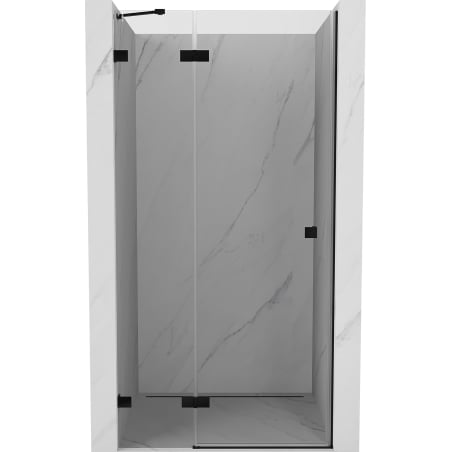 Mexen Lunar portes de douche battantes à gauche 120 cm, transparentes, noires - 834-120-000-70-00-L