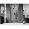 Mexen Lunar portes de douche battantes à gauche 120 cm, transparentes, noires - 834-120-000-70-00-L