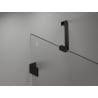 Mexen Lunar portes de douche battantes à gauche 120 cm, transparentes, noires - 834-120-000-70-00-L