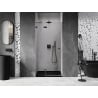 Mexen Lunar porte de douche battante gauche 75 cm, transparent, métal noir - 834-075-000-95-00-L