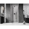 Mexen Lunar porte de douche battante gauche 75 cm, transparent, métal noir - 834-075-000-95-00-L