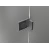 Mexen Lunar porte de douche battante gauche 75 cm, transparent, métal noir - 834-075-000-95-00-L