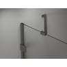 Mexen Lunar porte de douche battante gauche 75 cm, transparent, métal noir - 834-075-000-95-00-L