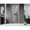 Mexen Lunar porte de douche pivotante gauche 95 cm, transparent, métal gun - 834-095-000-95-00-L