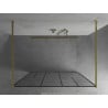 Mexen Kioto paroi de douche autoportante 130 x 200 cm, motif noir 8 mm, dorée - 800-130-002-50-78