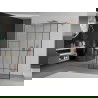Mexen Kioto paroi de douche autoportante 100 x 200 cm, transparent/Design noir 8 mm, Or rose - 800-100-002-60-78