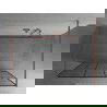 Mexen Kioto paroi de douche autoportante 100 x 200 cm, transparent/Design noir 8 mm, Or rose - 800-100-002-60-78