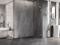 Mexen Lunar L paroi de douche Walk-in droite 80 x 200 cm, transparent 8 mm, chrome - 830L-080-000-01-00-P