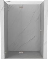 Mexen Lunar porte de douche pivotante gauche 135 cm, transparent, nickel brossé - 834-135-000-97-00-L