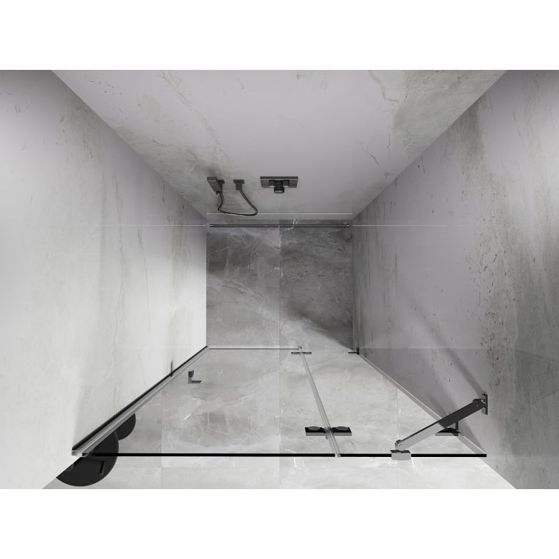 Mexen Lunar porte de douche pivotante droite 125 cm, transparent, chrome - 834-125-000-01-00-P