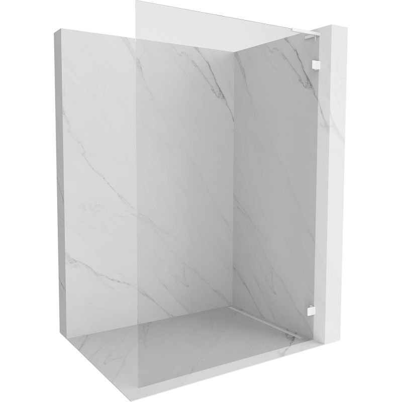 Mexen Lunar L paroi de douche Walk-in droite 70 x 200 cm, transparent 8 mm, blanc - 830L-070-000-20-00-P