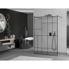 Mexen Kioto paroi de douche autoportante 120 x 200 cm, motif noir 8 mm, noir - 800-120-002-70-78