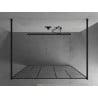 Mexen Kioto paroi de douche autoportante 120 x 200 cm, motif noir 8 mm, noir - 800-120-002-70-78