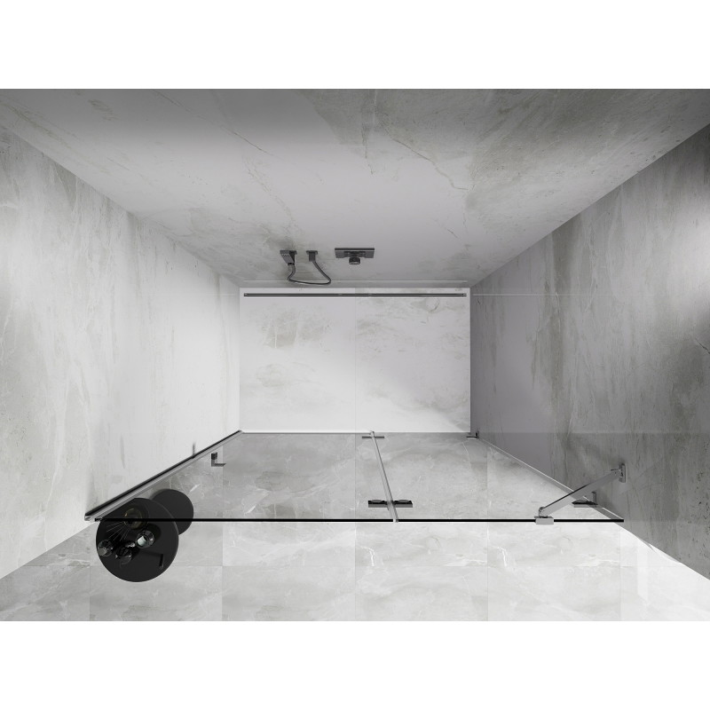 Mexen Lunar porte de douche pivotante droite 140 cm, transparent, chrome - 834-140-000-01-00-P