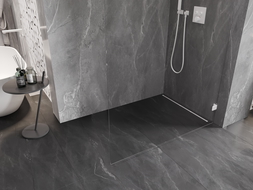 Mexen Lunar L paroi de douche Walk-in droite 100 x 200 cm, transparent 8 mm, blanc - 830L-100-000-20-00-P
