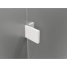 Mexen Lunar porte de douche pivotante droite 75 cm, transparent, blanc - 834-075-000-20-00-P