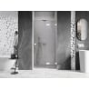 Mexen Lunar porte de douche battante droite 100 cm, transparent, blanc - 834-100-000-20-00-P