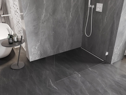 Mexen Lunar L paroi de douche Walk-in droite 110 x 200 cm, transparent 8 mm, blanche - 830L-110-000-20-00-P