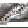 Mexen Lunar L paroi de douche Walk-in droite 110 x 200 cm, transparent 8 mm, blanche - 830L-110-000-20-00-P