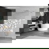 Mexen Kioto paroi de douche autoportante 100 x 200 cm, transparent/Design blanc 8 mm, Chrome - 800-100-002-01-85