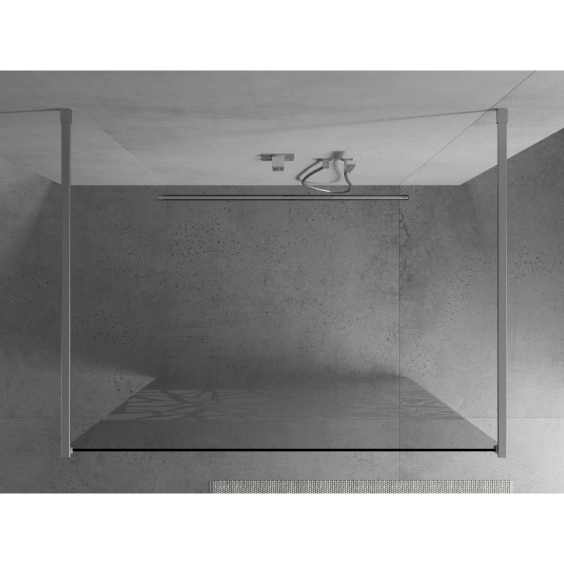 Mexen Kioto paroi de douche autoportante 110 x 200 cm, motif blanc 8 mm, chromé - 800-110-002-01-85