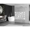 Mexen Kioto paroi de douche autoportante 120 x 200 cm, motif blanc 8 mm, chrome - 800-120-002-01-85