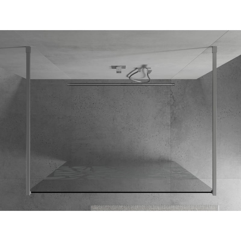 Mexen Kioto paroi de douche autoportante 120 x 200 cm, motif blanc 8 mm, chrome - 800-120-002-01-85