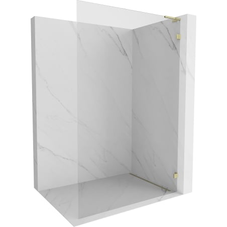 Mexen Lunar L paroi de douche Walk-in droite 60 x 200 cm, transparent 8 mm, dorée - 830L-060-000-50-00-P