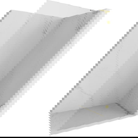 Mexen Lunar L paroi de douche Walk-in droite 80 x 200 cm, transparent 8 mm, or - 830L-080-000-50-00-P