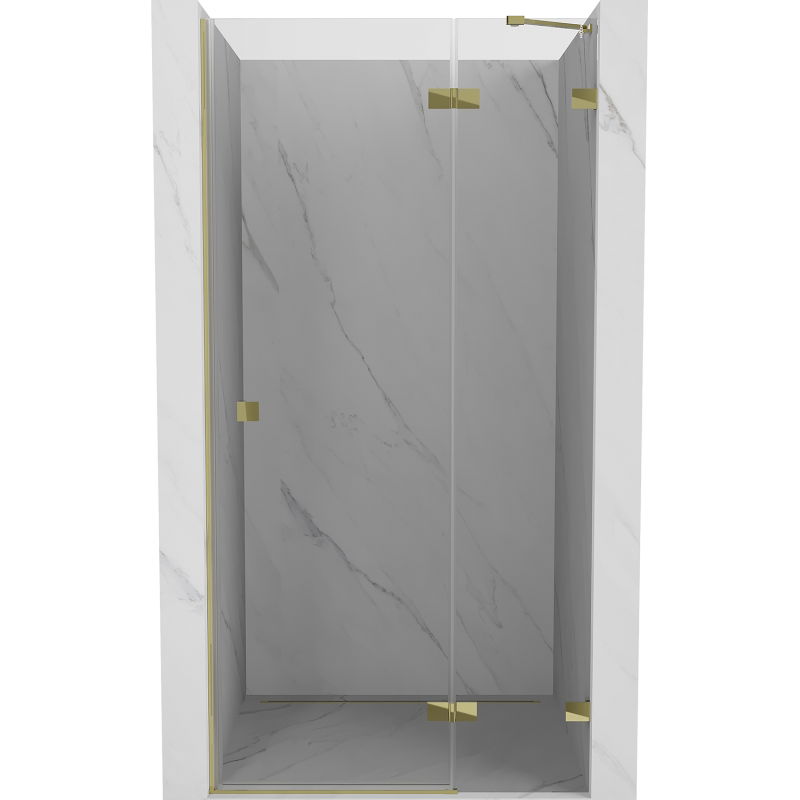 Mexen Lunar porte de douche pivotante droite 110 cm, transparent, doré - 834-110-000-50-00-P