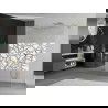 Mexen Kioto paroi de douche autoportante 130 x 200 cm, transparent/Design blanc 8 mm, Or - 800-130-002-50-85
