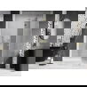 Porte de douche battante droite Mexen Lunar 140 cm, transparente, or - 834-140-000-50-00-P