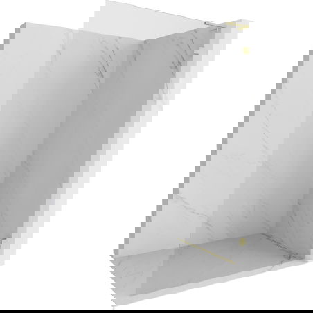 Mexen Lunar L paroi de douche Walk-in droite 50 x 200 cm, transparent 8 mm, or brossé - 830L-050-000-55-00-P