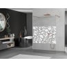Mexen Kioto paroi de douche autoportante 110 x 200 cm, motif blanc 8 mm, or rose - 800-110-002-60-85